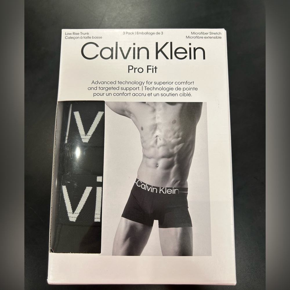 Calvin Klein Pro Fit Micro Low Rise Trunks Iconic Style, Supreme Comfort 3 pack